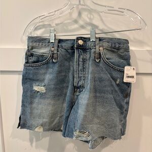 We The Free Distressed Light Blue Denim Jean Shorts